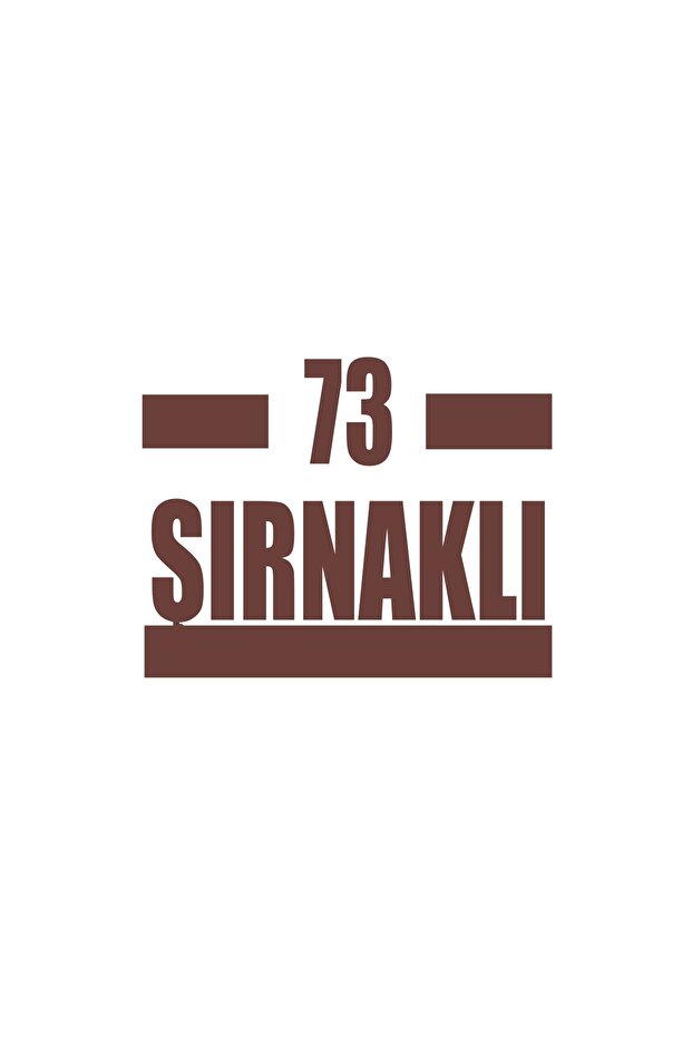 73 Şırnak Car Sticker 17X17 cm Brown