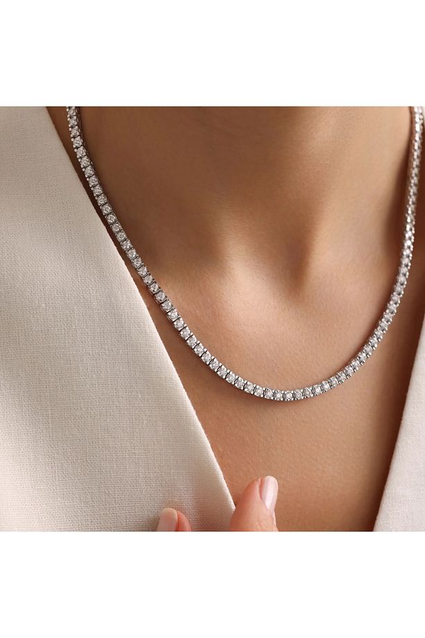 925 Ayar Gümüş Suyolu Kolye - 3,3 MM Su Yolu Kolye - 2