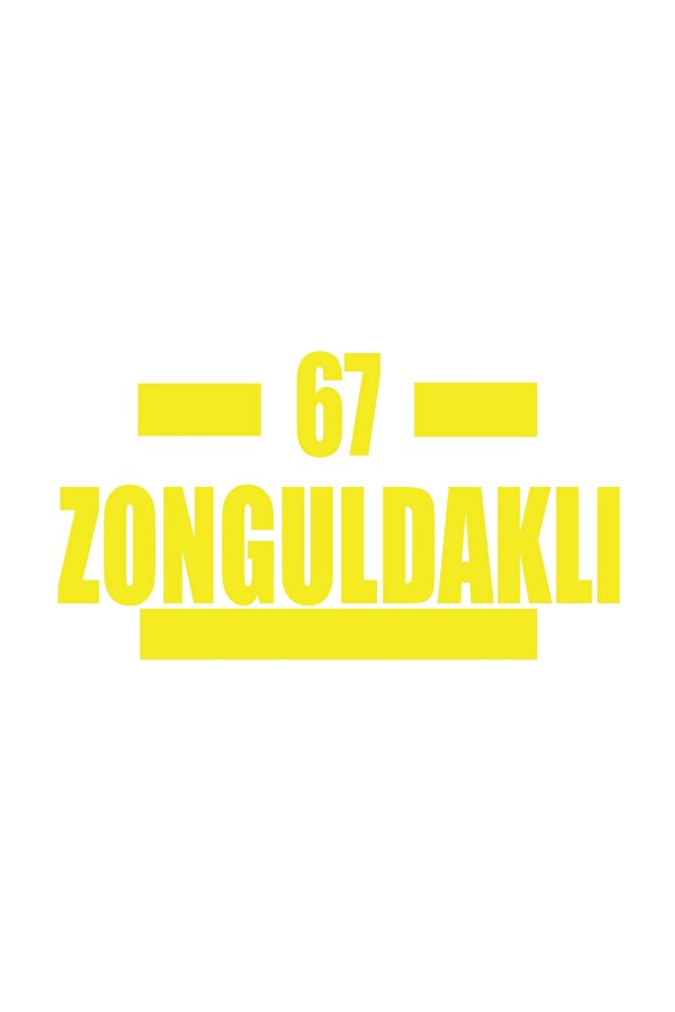 67 Zonguldaklı Car Sticker 17X17 cm Yellow