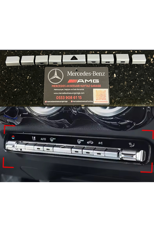 Mercedes air conditioning button chrome plates w118 w177 w247 h247 x247