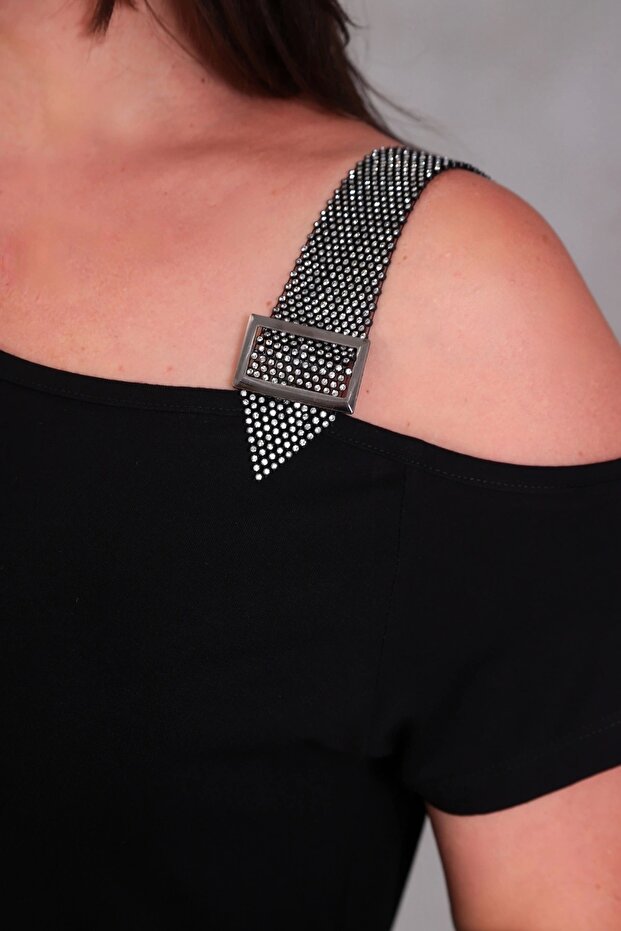 Askılı Cep Detaylı Elbise - 5