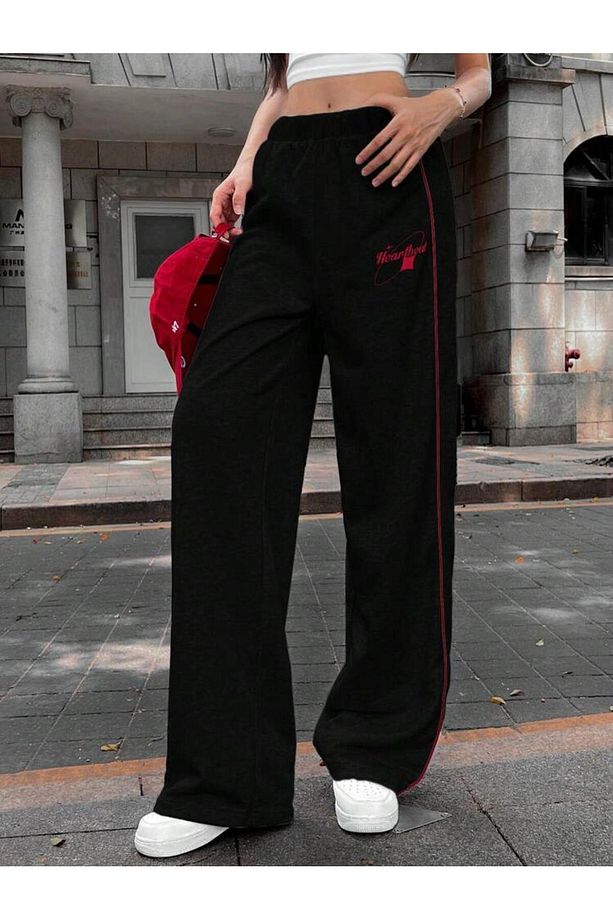 HeartBeat Oversize Bel Lastikli Baggy Eşofman Altı - 4