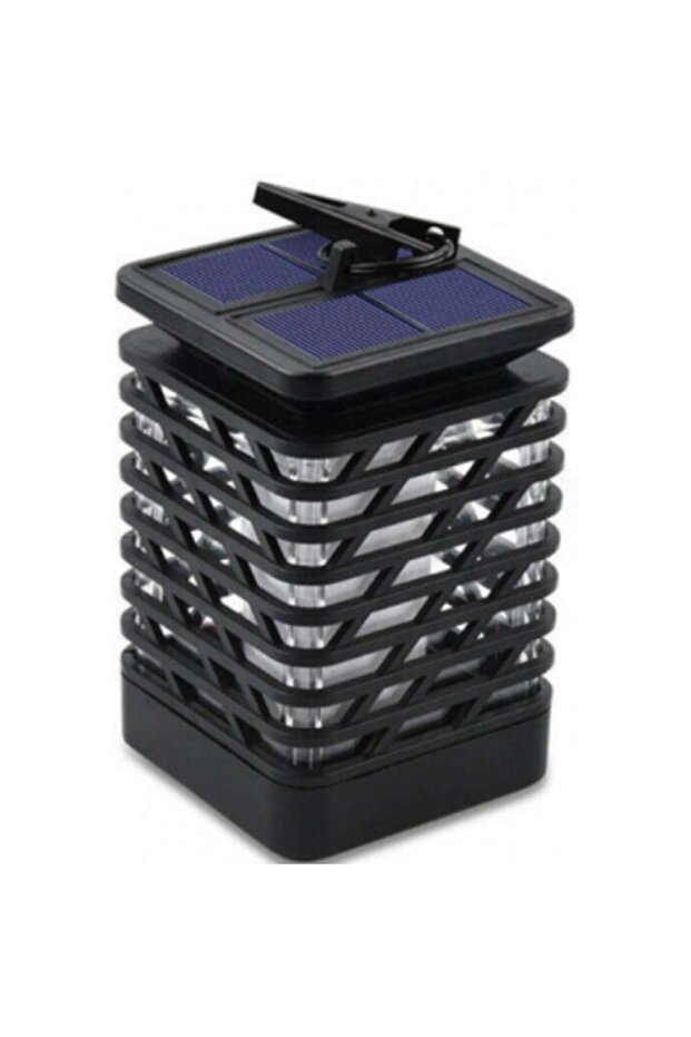 Solar Lamp HOZRO, Flame Effect, Elegant Design, 90x90x145mm, Durable ABS Material, Rechargeable Batt - 2