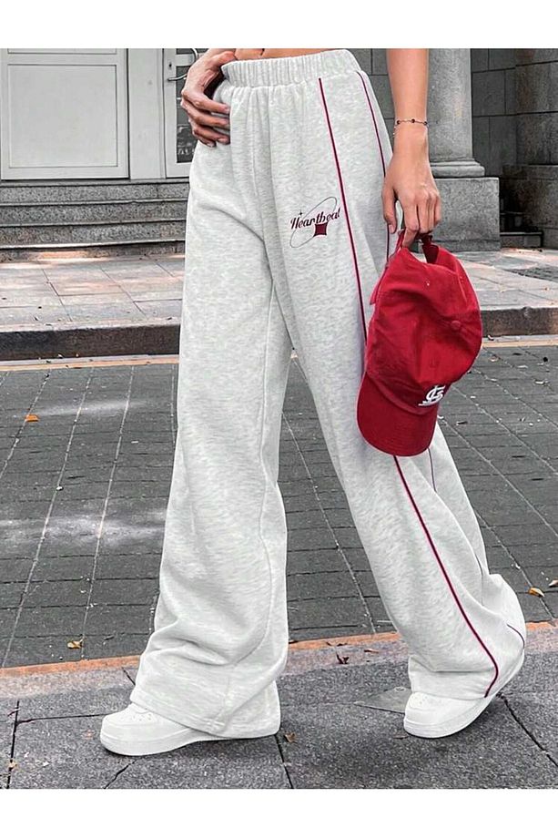 HeartBeat Oversize Bel Lastikli Baggy Eşofman Altı - 4