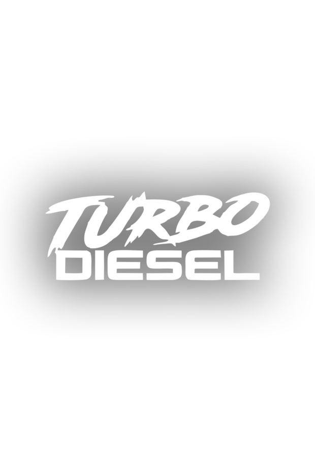 Turbo Diesel Car Sticker 17X17 cm White