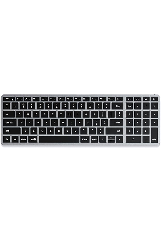 Slim X2 Bluetooth Backlit Keyboard With Numeric Keypad – Illuminated Keys & Multi-Device S - 1