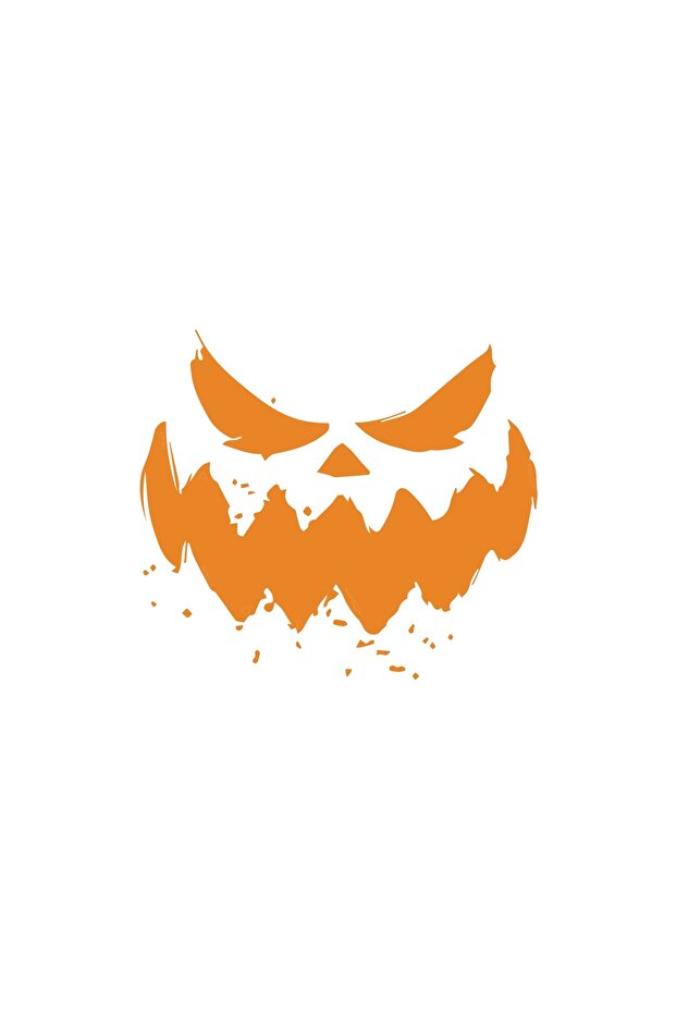 Scary Face Sticker 17X17 cm Orange