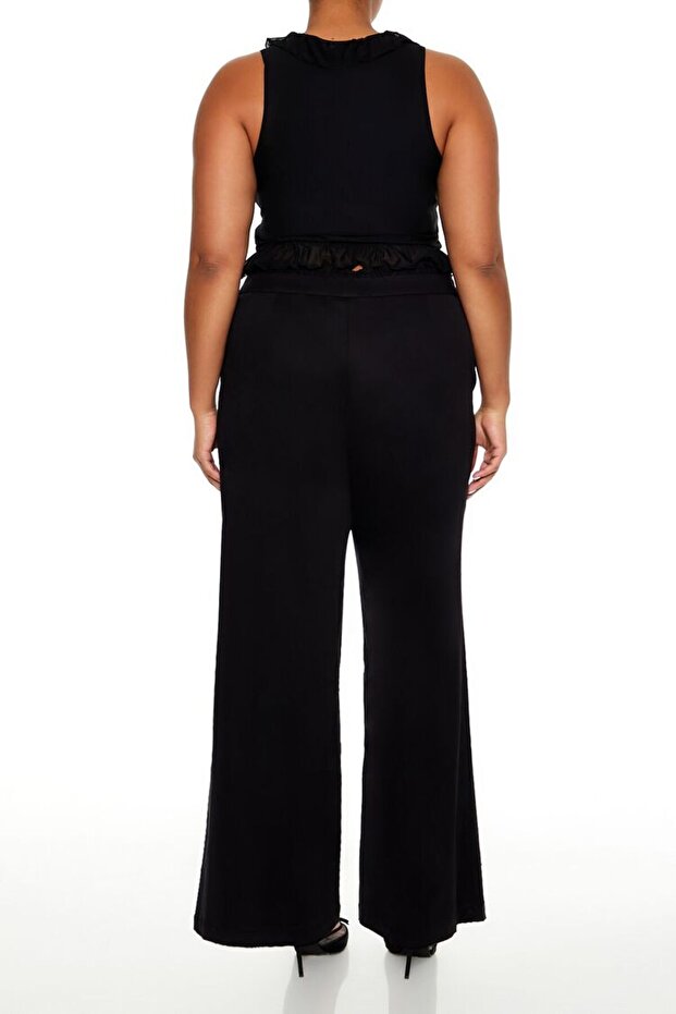 Plus Size Straight Pantolon - 1