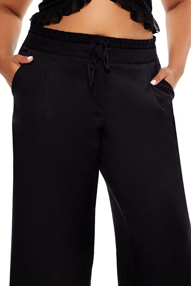 Plus Size Straight Pantolon - 3