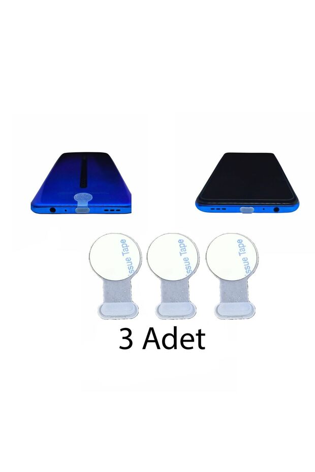 Type-c Cihazlar İle Uyumlu Yapışkanlı Şarj Yeri Koruma Tıpası 3 adet şeffaf iphone 17 - 1