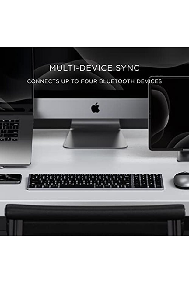 Slim X2 Bluetooth Backlit Keyboard With Numeric Keypad – Illuminated Keys & Multi-Device S - 6