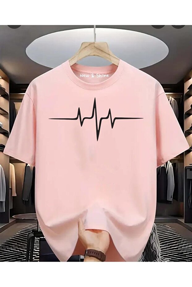 Heart Rhythm Printed Oversize T-Shirt