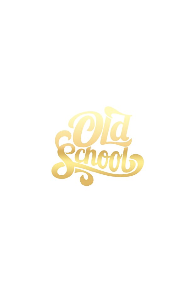 Old School Sticker 17X17 cm Gold