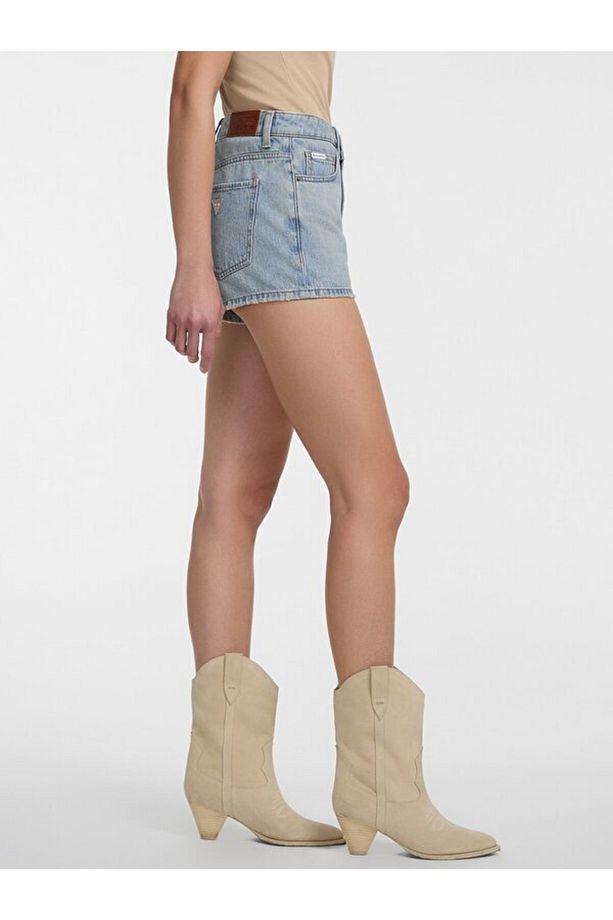 Jeans Highwaist Kadın Regular Fit Şort - 5