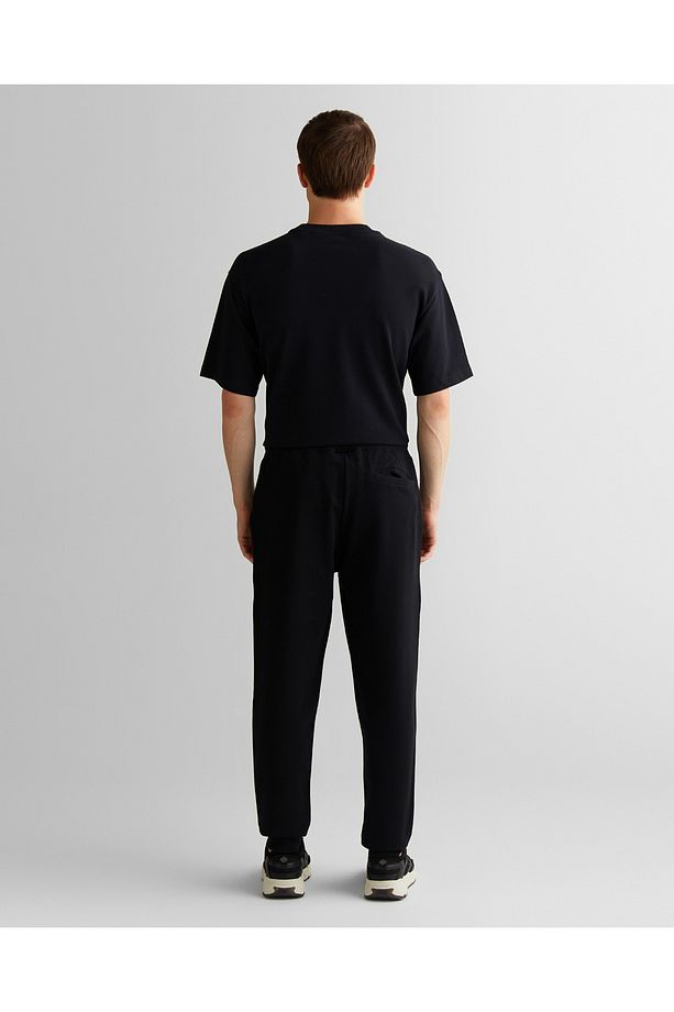 Erkek Siyah Regular Fit Eşofman Altı - 2