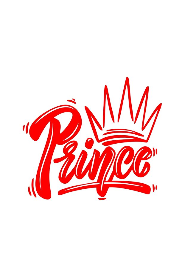 ملصق الأمير مقاس 17x17 سم أحمر