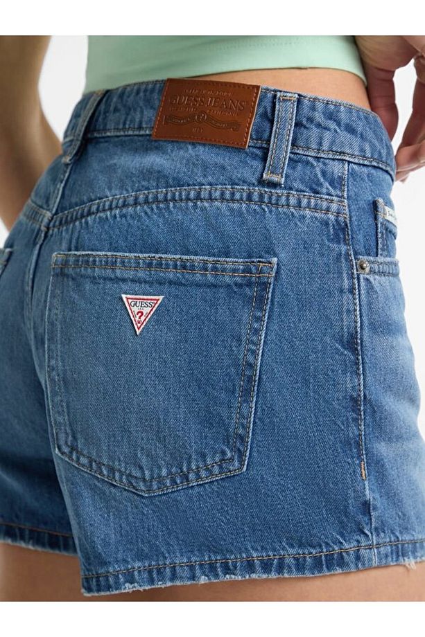 Jeans Highwaist Kadın Regular Fit Şort - 5