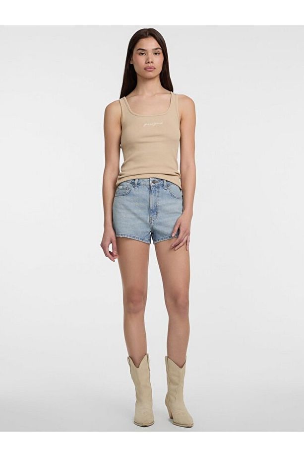 Jeans Highwaist Kadın Regular Fit Şort - 2