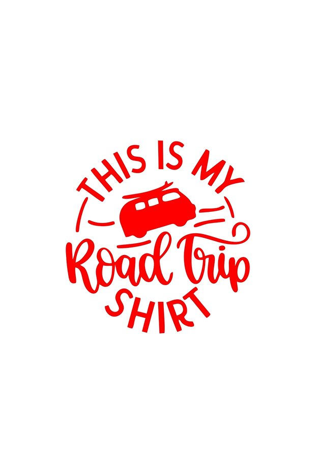 This Is My Road Trip Shirt Sticker 17X17 cm Red