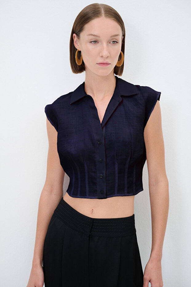 Crop Kolsuz Gömlek - 3