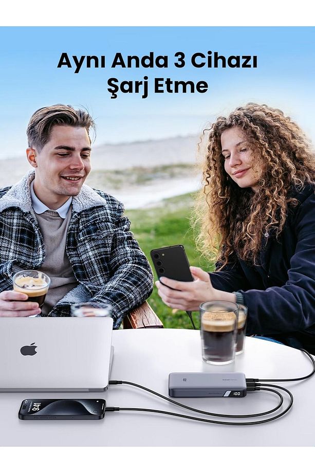 UGREEN 20.000 mAh 100W PD Hızlı Şarj Powerbank 2xUSB-C, 1xUSB-A, 25188 - 8