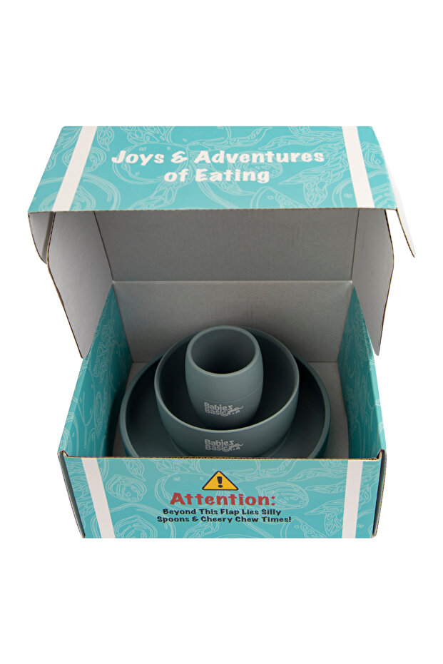 Silicone Plate, Bowl & Cup- Indigo - 5