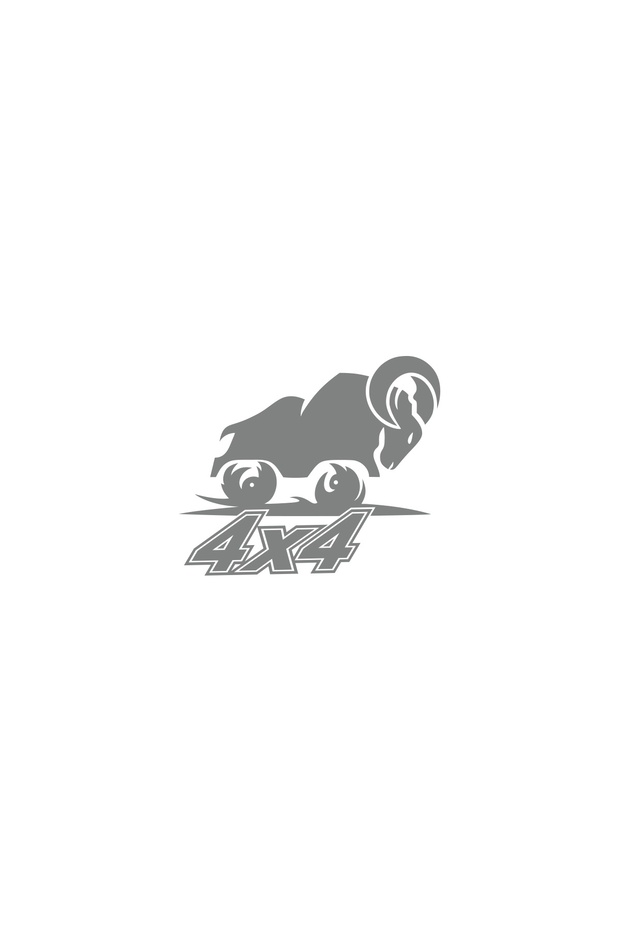 4X4 Skull Sticker 17X17 cm Gray