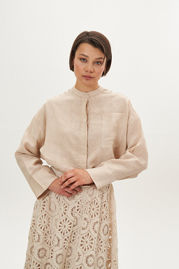 Linen Tunic Stone - 2