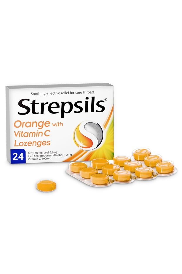 Strepsils Orange with Vitamin C – 24 Lozenges