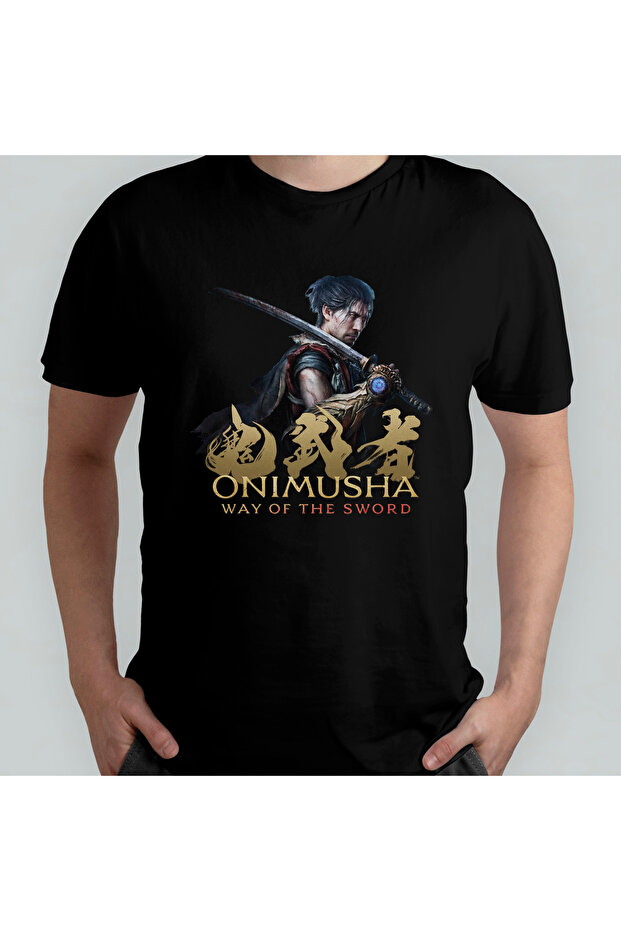 Onimusha Way of the Sword Unisex 100% Cotton Crew Neck T-Shirt Model 1