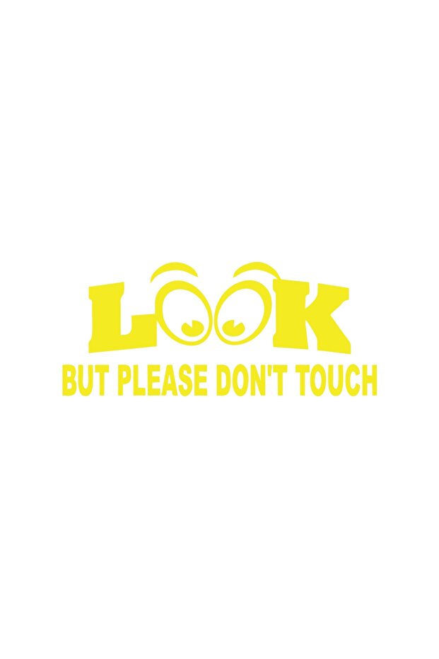 Tub but Don'T Touch English Sticker 17X17 cm Yellow