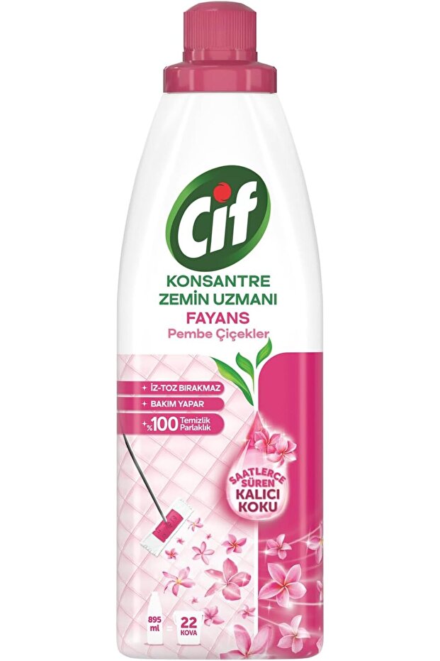 Konsantre Zemin Uzmani Fayans Pembe Çiçekler 895 ml - 1
