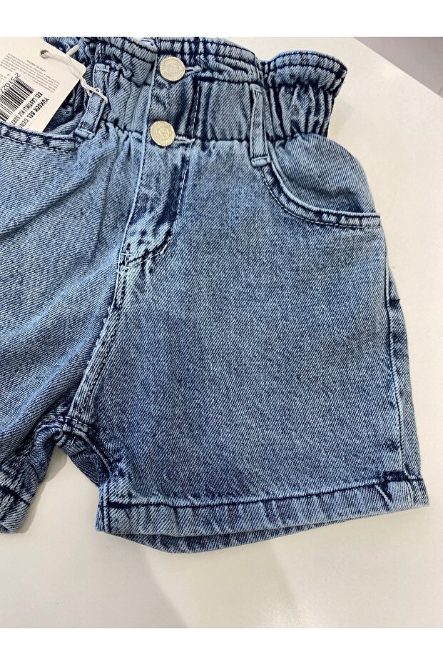 Yüksek Bel Kot Şort - 2