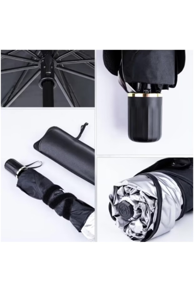 Foldable umbrella-type sunshade for windshield, UV resistant - 6