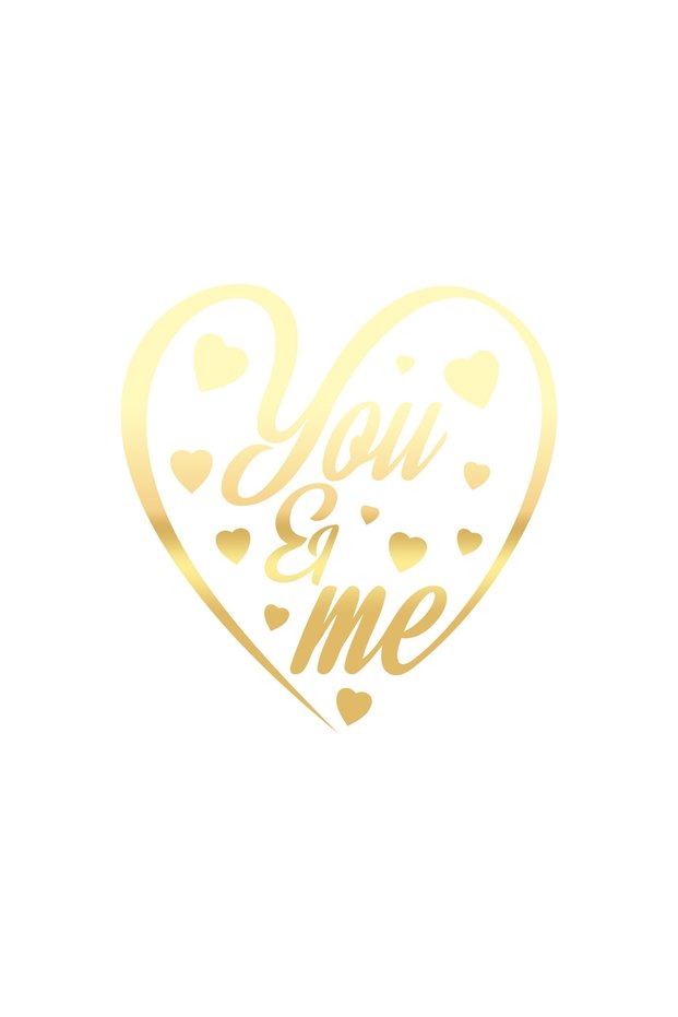 Yo and Me Sticker 17X17 cm Gold