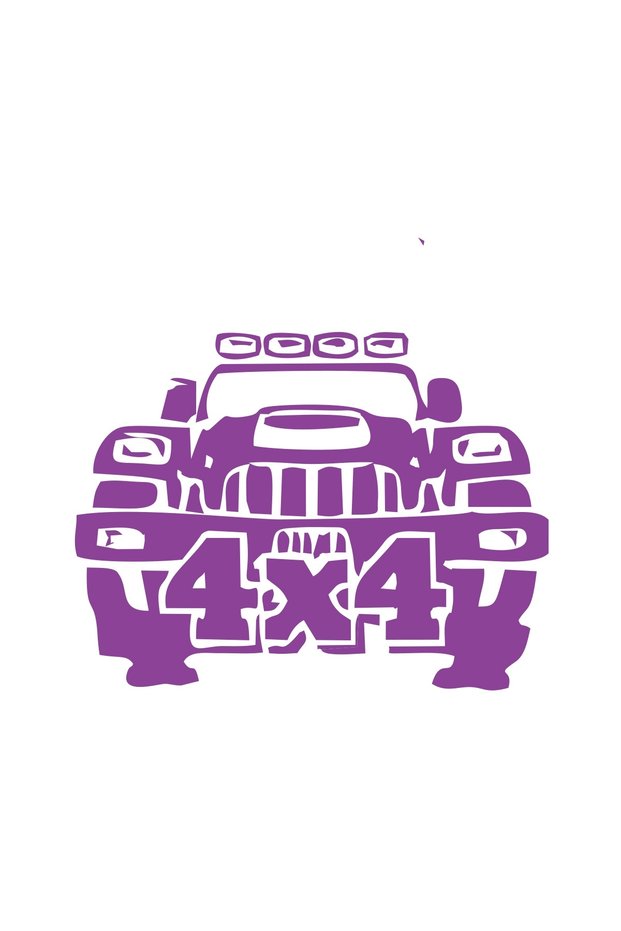 4X4 Off Road Jeep Sticker 17X17 cm Purple