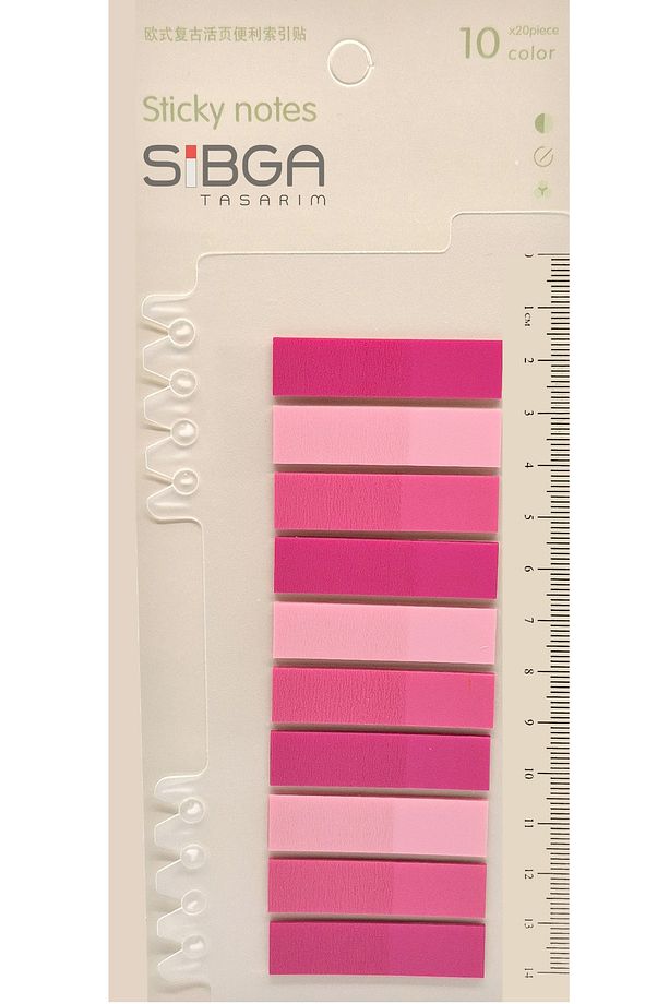 Şeffaf Renkli Postit Post-it Post It. Kitap Ayracı Ayraç Postit Sticker Not Kağıdı 200 Yaprak - 1