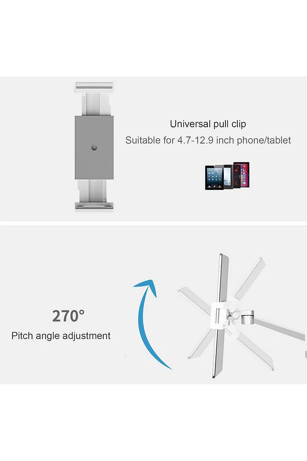Notebook ve Tablet Stant, 10-16" Dizüstü Bilgisayar ve 4.7-12.9" Tablet 2 Ayarlanabilir Kol OA-9X - 4