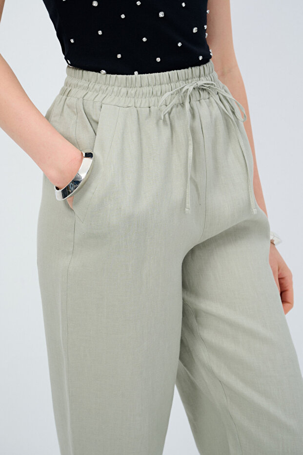 Beli Lastikli Pantolon - 4
