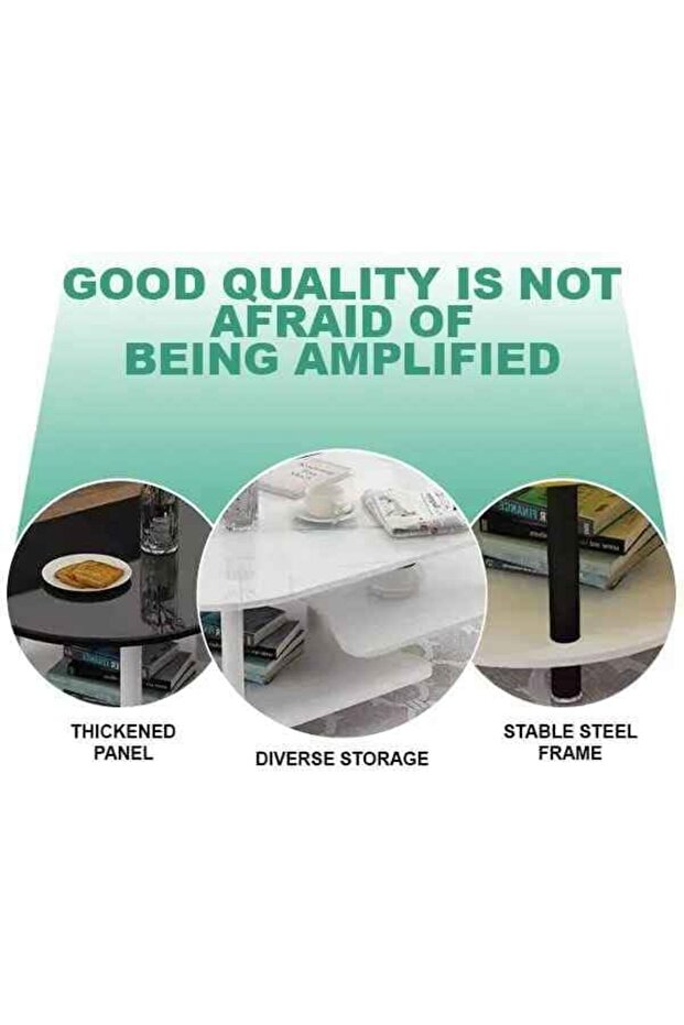 Double Layer Storage Console Table, Modern Simplicity TV Cabinet, Multifunction Wall Console Table - 4