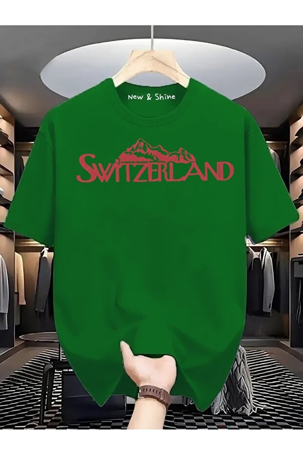 Switzerland Printed Oversize T-Shirt