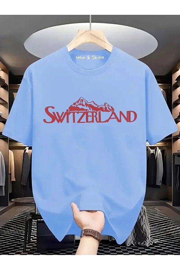 Switzerland Printed Oversize T-Shirt