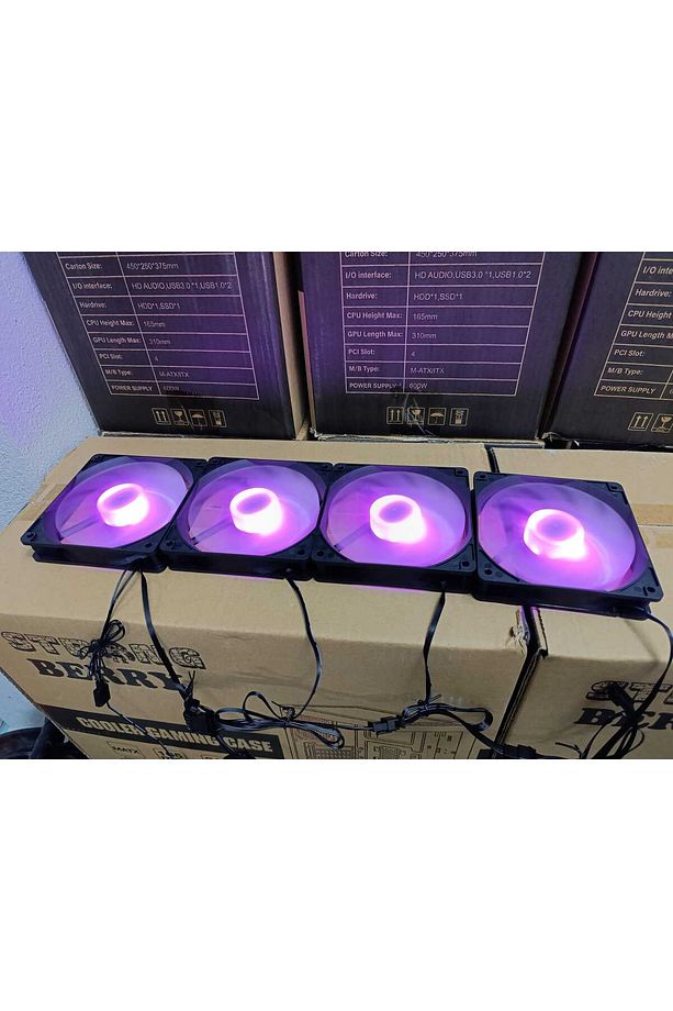 Kasa fanı 4x aRGB Reset tuşundan yönlendirilebilir 4lü set fan seti - 5