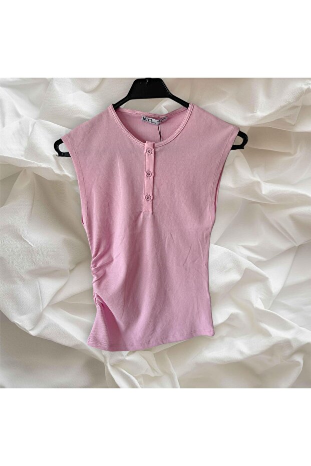 Yanı Drape Basic Sıfır Kol Body - 1