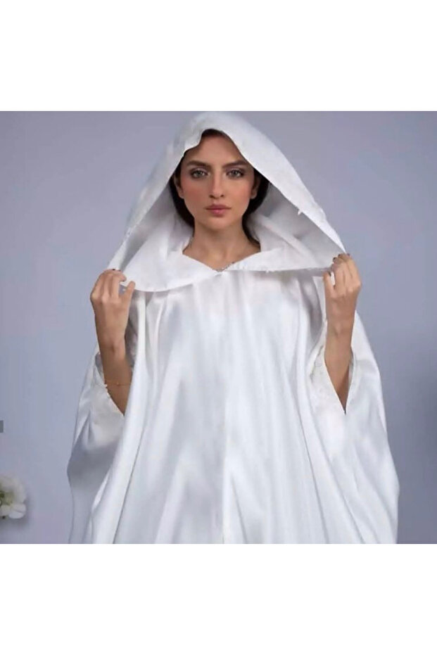 عباية العروس بتصميم حصري سادة لليلة العمر - 2