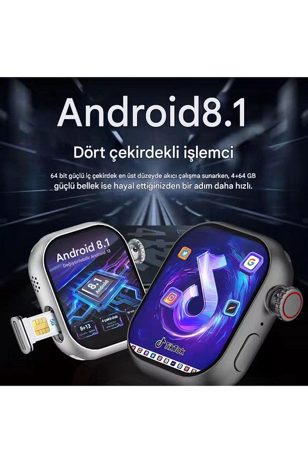 HW S10 CALL 5G Android AMOLED Ekran GPS, NFC, Kamera Yapay Zeka Destekli Akıllı Saat BTK Kayıt - 7