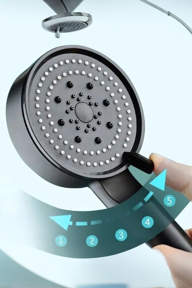 5 Fonksiyonlu Kaliteli Banyo Duş Başlığı Yüksek Basınçlı Duş Başlığı Seti Duş Sistemi - 3
