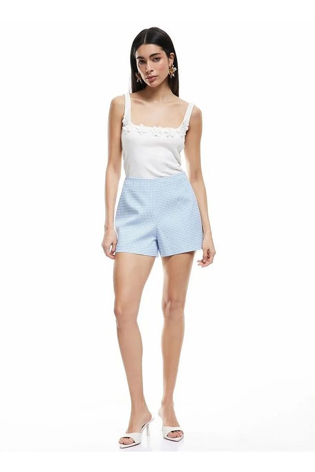 X Sibil Çetinkaya Mavi Kadın Regular Fit Şort 5SAK40457PW - 1