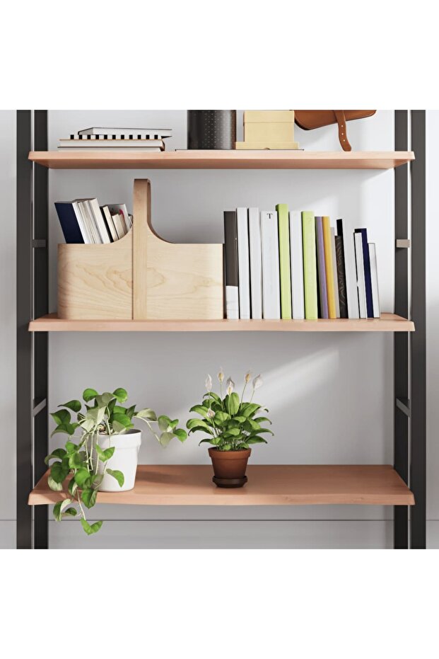 Wall Shelf Light Brown 100x50x2 cm Treated Solid Wood Oak