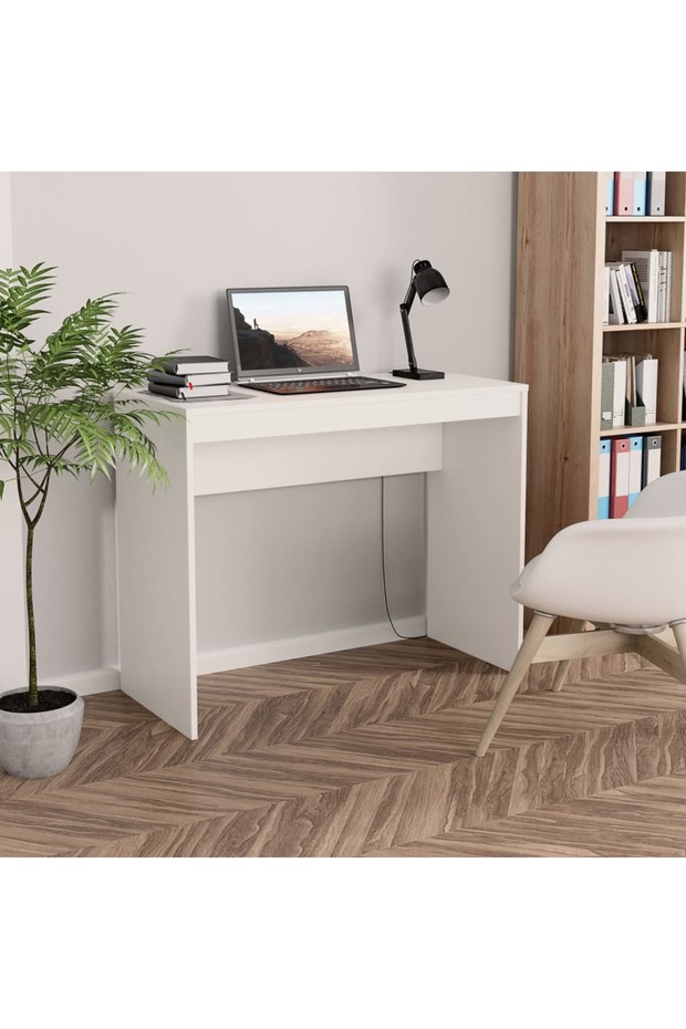 Desk White 90x40x72 cm Engineered Wood